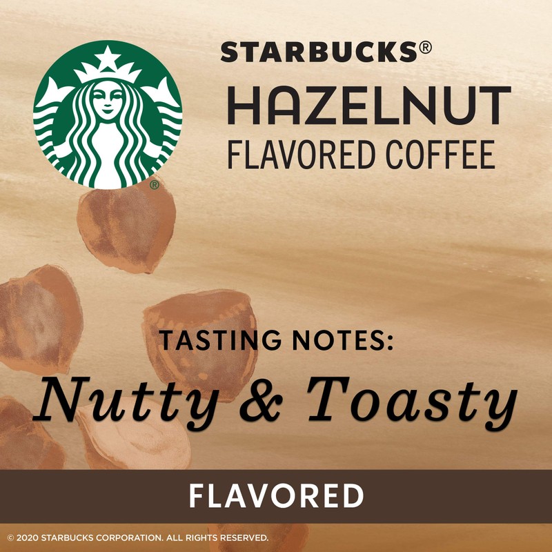 Starbucks Flavored K-Cup Coffee Pods — Hazelnut for Keurig Brewers