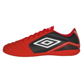 Umbro Men's Classico 12 Indoor Soccer Shoe, Red/White/Black, 10
