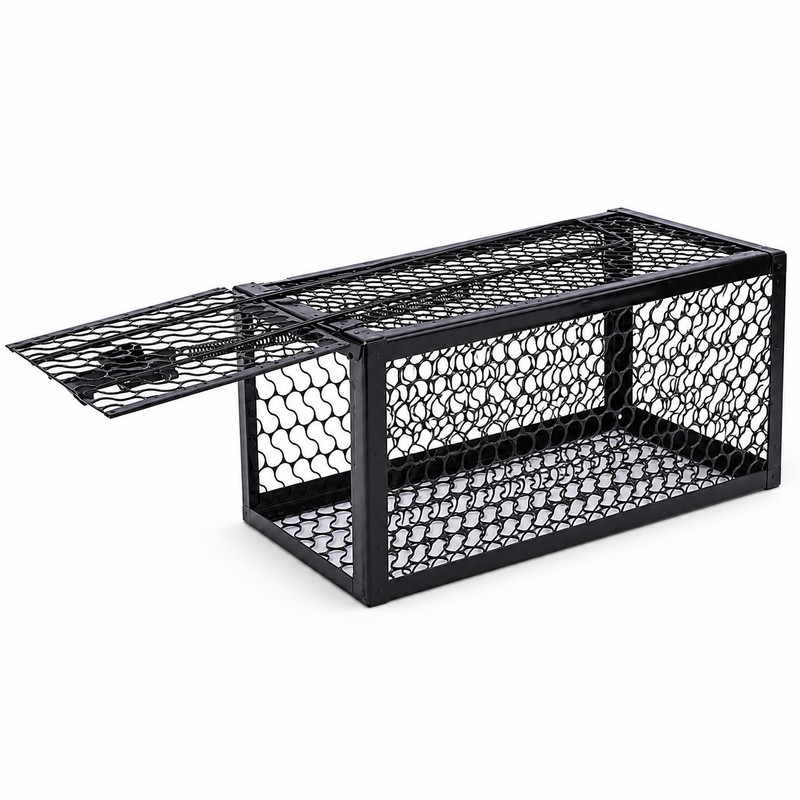 Reusable Metal Mouse Trap Cage for Indoor Rodent Control –
