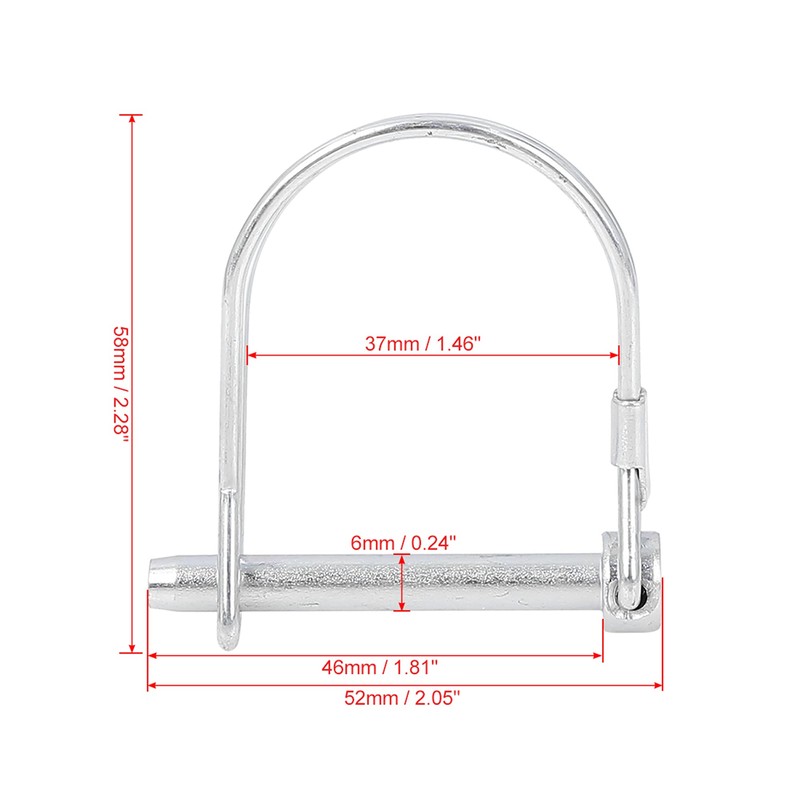 X AUTOHAUX Bicycle Arch D Shape Trailer Shaft Locking Pin
