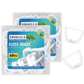 Ultraclean Access Flosser Refill Heads, Compatible with Listerine Ultraclean Access Flosser, Mint 60 Count (Pack of 2)