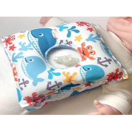 Ocean Whale G-tube Pillow Belt for Infant Tummy Time