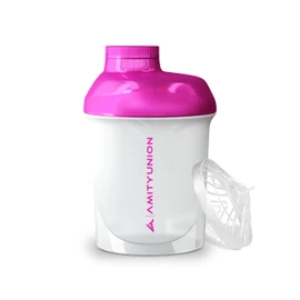 Amityunion Protein Shaker Deluxe 400 ml, Leak-Proof, BPA-Free Fitness Cup with Sieve and Scale for Creamy Whey Powder Shakes, Isolates, Sports Concentrates