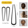 2 Pcs French Hair Pin for Women, 4.4 Inch Metal