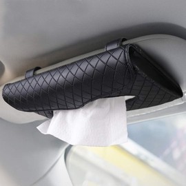 Soporte de pañuelos para Coche, Soporte de pañuelos para Visera de Coche, Funda de Tela de Piel sintética para pañuelos, para Asiento Trasero de Coche/camión