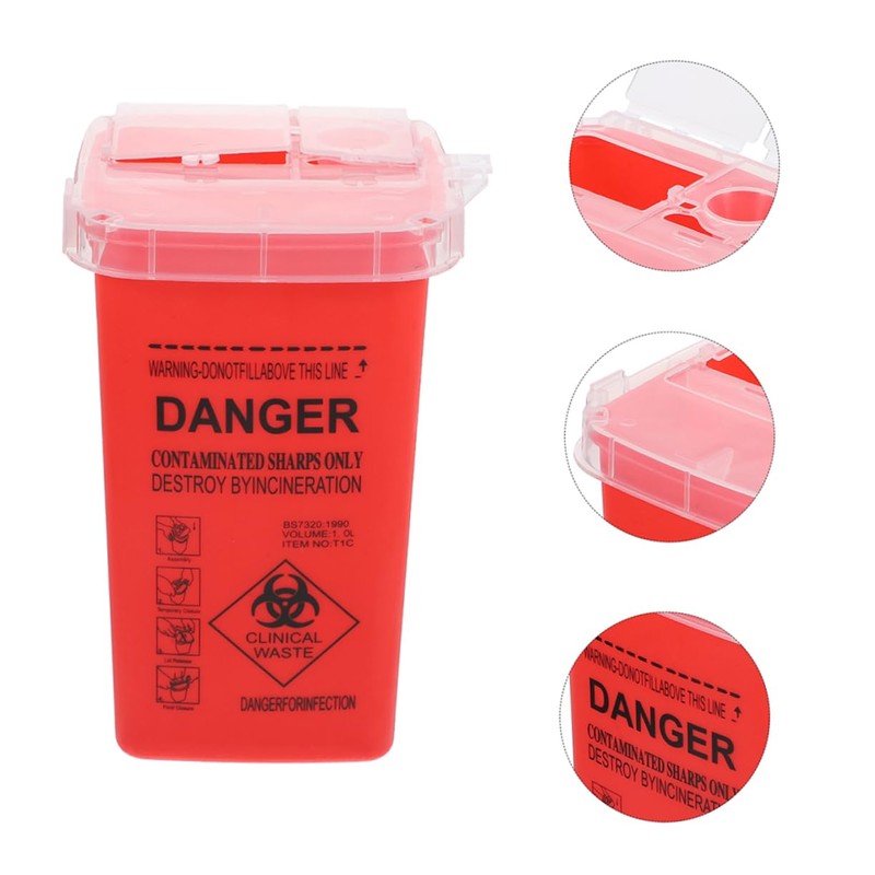 SAFIGLE 3Pcs Disposal Container with Flip Open Lid Durable Collector