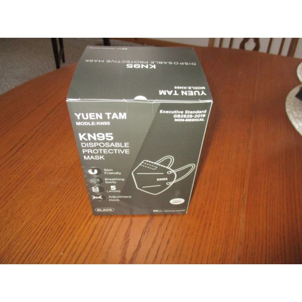 yuen tam 100 Pcs Black yuen tam KN95 Disposable 5