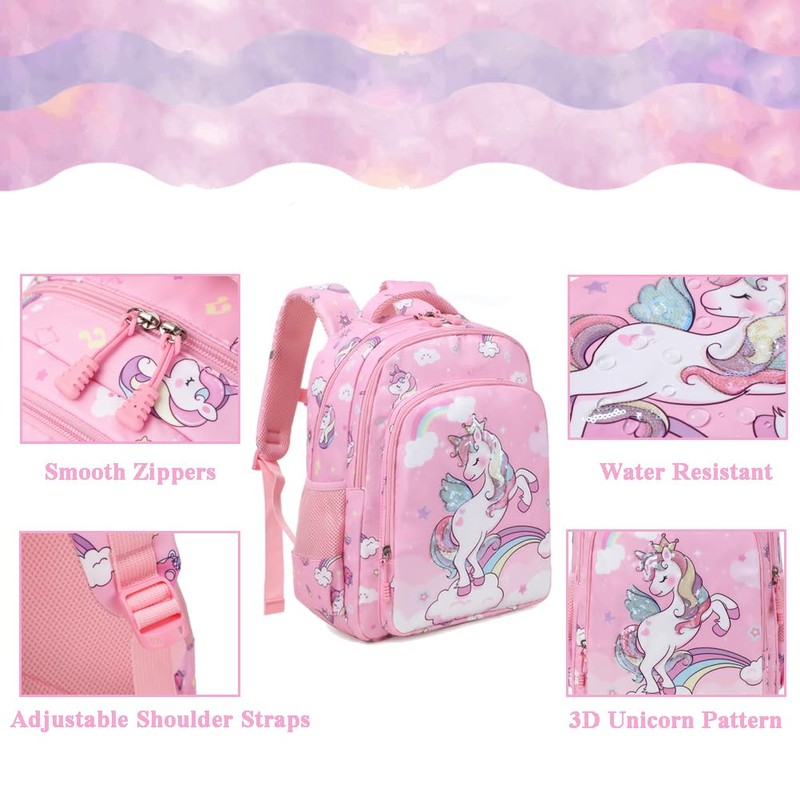 Unicorn Backpacks for Children Girls Primary School Backpack Cute Children's
