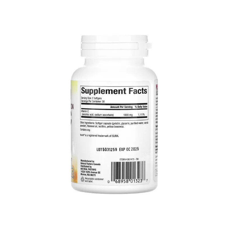 Natural Factors Liposomal Vitamin C (Maximum Absorption) - Unflavored ✨🛡️🍊