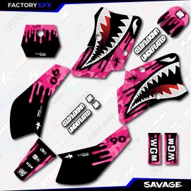 Factory EFX Pink Savage Racing Graphics Kit fits 00-13 YAMAHA TTR90 TTR 90 decal