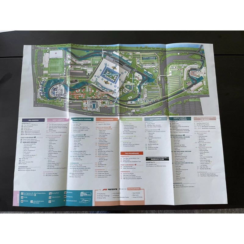 Formula 1 Miami Grand Prix 2024 Program/Campus Map F1 (5
