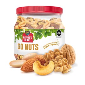 Nature's Heart - Go! Nuts Mix de Nueces, Almendras y Cacahuates - 1 x 450 g - 450 g - Top Quality