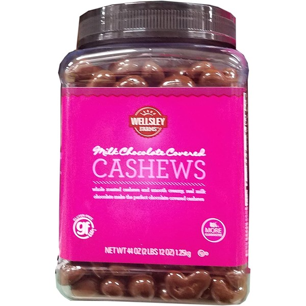 Wellsley Farms Milk Chocolate Covered Cashews, 44 Oz