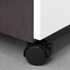 Emuca - Pack of 4 black swivel castors for furniture