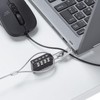 Sanwa Supply SL-95 Security Wire Dial Lock with Slot Multi