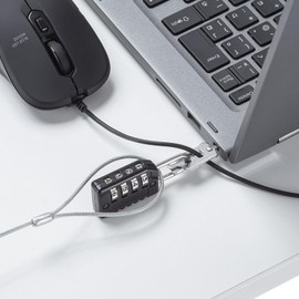 Sanwa Supply SL-95 Security Wire Dial Lock with Slot Multi