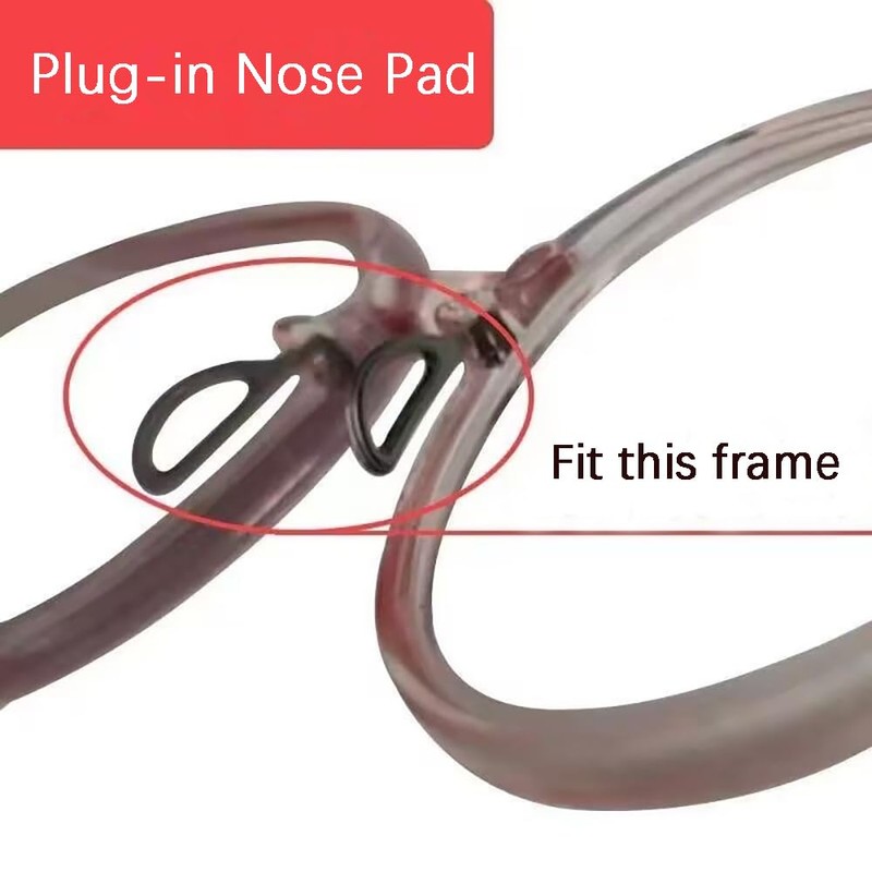 BEHLINE Eyeglass Nose Pads, Plug-in Replacement Glasses Nose Pieces Soft