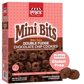 DOUzzle Passover Treats, Gluten Free Cookies, Bite Size Double Fudge Chocolate Chip (5 OZ - Pack of 1) Non Gebrokts Kosher for Passover Food Snacks - No Artificial Colors or Preservatives