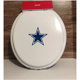 Dallas Cowboys Wood Standard Toilet Seat Man Cave Kids Dorm Bath Room Decor