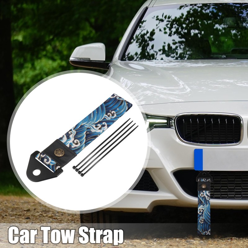 X AUTOHAUX Car Tow Strap Kit for Decorative Trailer Belt