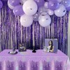 APUXXJUPA 4 Pack Shiny Purple Tablecloths, Laser Purple Table Cover