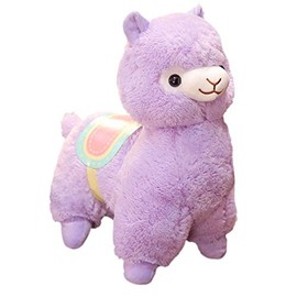 Yxian Plush toy alpaca plush doll cute saddle alpaca (purple)