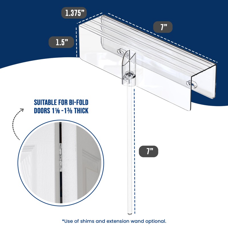 (2- Pack) - Safety Innovations Bi-fold Door Lock - Closet