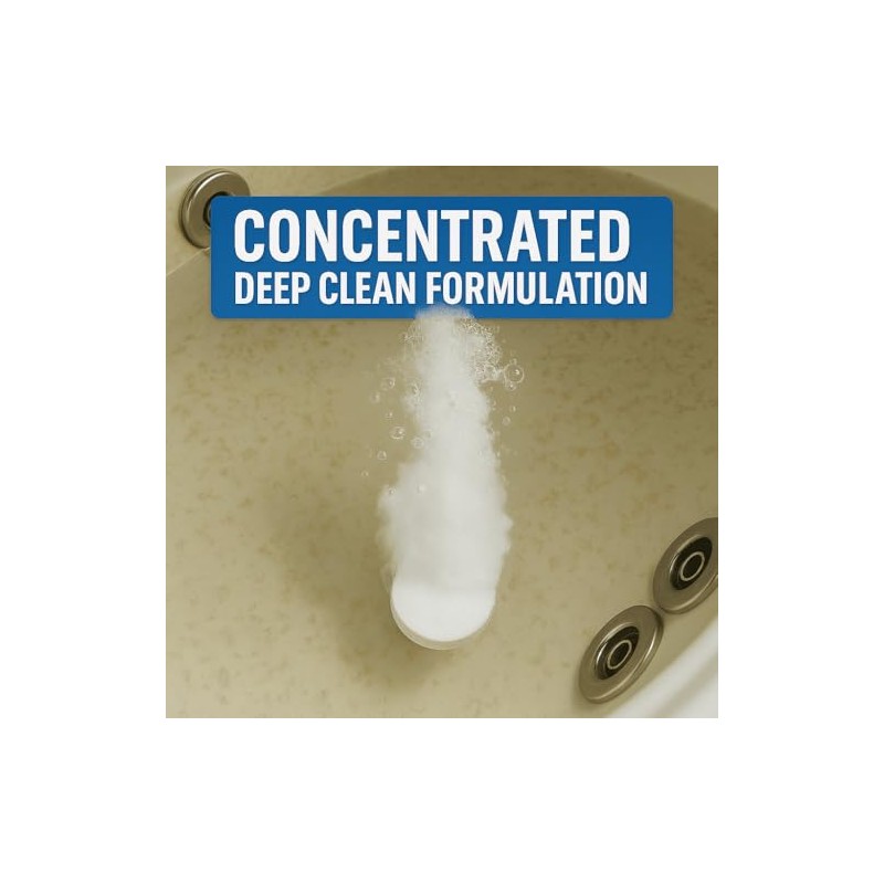 Jetted Tub Cleaner Bathtub Tabs - 12 ACTIVE Cleaning Tablets,