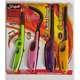 Scripto 4 Individually Packaged Multi-Purpose Utility Lighters 2021 New Version