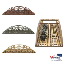 War World Scenics Two-lane Track N Bar Arch Bridge 200 mm (Choose Colour) - Model Railway Model Railway Model Diorama Layout Bridge Railway