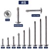 #8 x 1/2" Sheet Metal Screws 250PCS 410 Stainless Steel