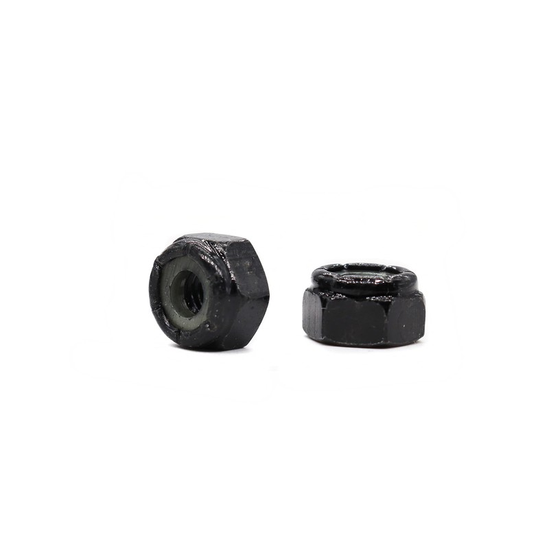 cSeao 50pcs 6-32 Black Nylock Nuts Nylon Inserted Lock Nuts