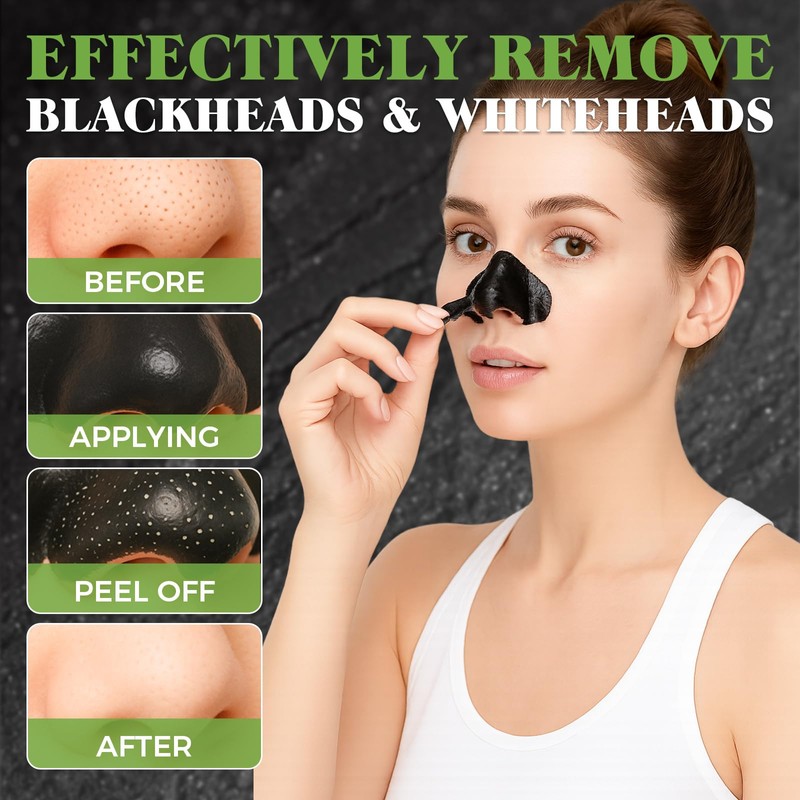 Tailgenci Blackhead Remover Mask, Charcoal Peel Off Face Mask for
