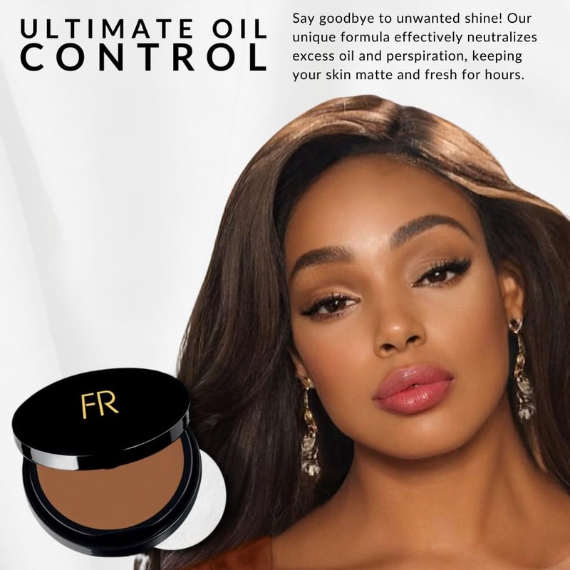 Luxury Oil Blotting Pressed Powder by Flori Roberts, Long Lasting