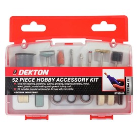 DEKTON DT60910 Hobby Accessory Kit, Black/Red, Set of 52 Piece