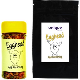 Egghead Seasoning For Scrambled Eggs Or Omelettes, Egg Topping 2oz Shaker And 3.5oz Refill Bag Combi Pack - Unique Flavors