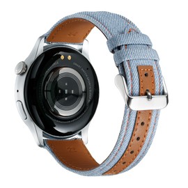 Triblanc Denim Canvas Watch Straps 18mm 20mm 22mm Quick Release Personalize Smartwatch Style Replacement Strap for Men and Women