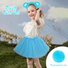 Ycfish 3 Pcs Plush Bear Ears Hairband Round Tail Tulle