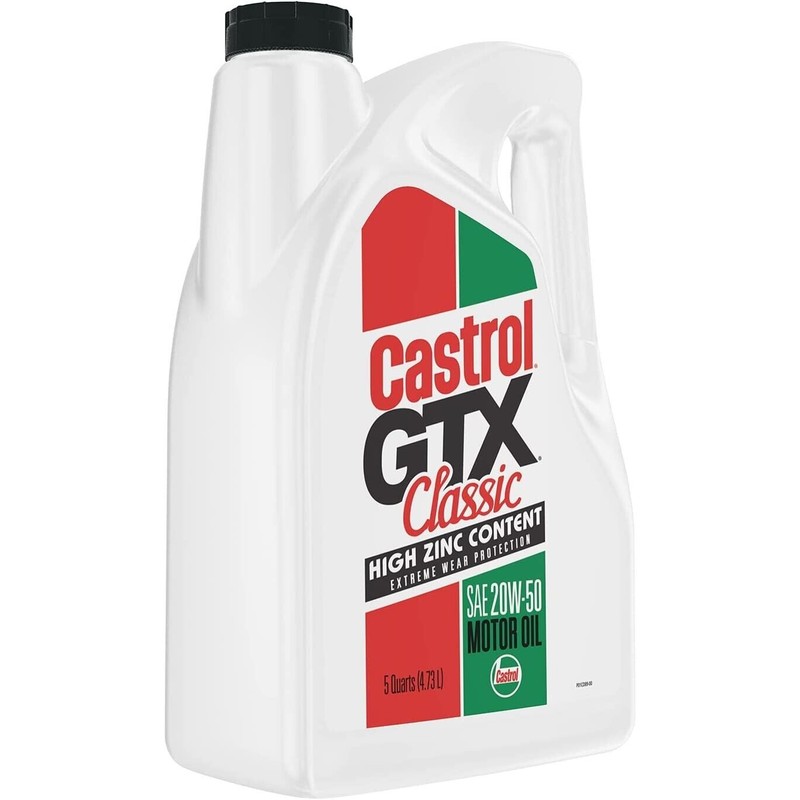 Castrol GTX Classic 20W-50 Conventional Motor Oil, 5 Quart Jug