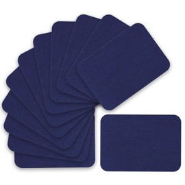 Pack of 12 Iron-On Patches Sewing Iron-On Patches Premium Quality Patch Sticker DIY Correction Patches for Repair of Jeans and Clothing (12.5 x 9.5 cm, Navy)