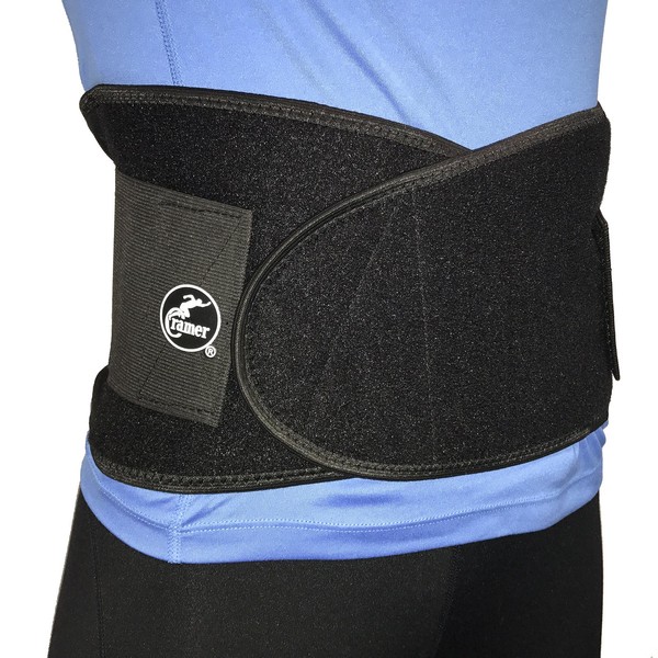 Cramer Double Strap Back Support For Abdominal, Lumbar, Lower Back Pain Relief, Back Compression Supports Spine Stability, Promotes Good Posture to Help Relieve Sciatica, Scoliosis Pain, Small/Medium