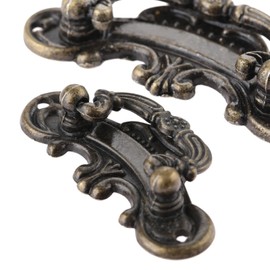 dophee 2-Pack Vintage Antique Bronze Pull Handle for Drawer Jewelry Box Kitchen Cabinet Furniture Hardware-2.32"x1.1"
