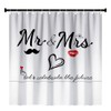 Mr Mrs Shower Curtain for Lover Couples Wedding Bridal Bathroom,