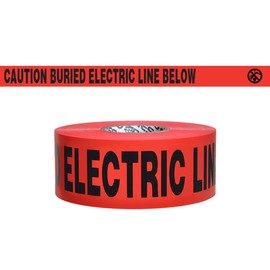 Presco Underground Non-Detectable Tape: 6 in. x 1000 ft. (Yellow with Black "CAUTION BURIED GAS LINE BELOW" printing)