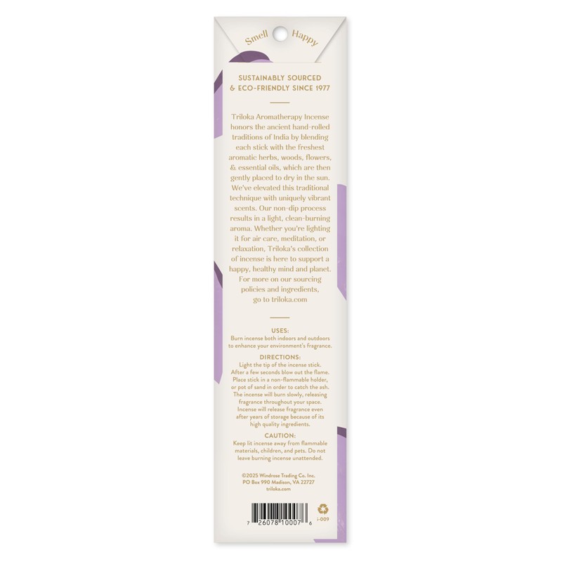 Triloka Original Incense, Lavender Fields, 10 Sticks