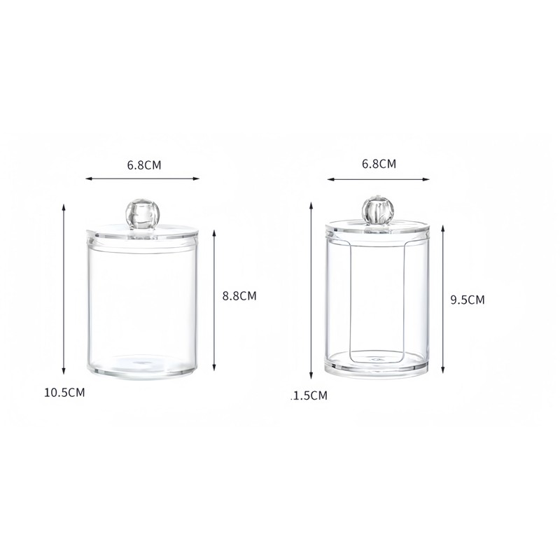 MIGUIWOR 2 Cotton Pad Dispenser, Cotton Bud Container, Cotton Pads