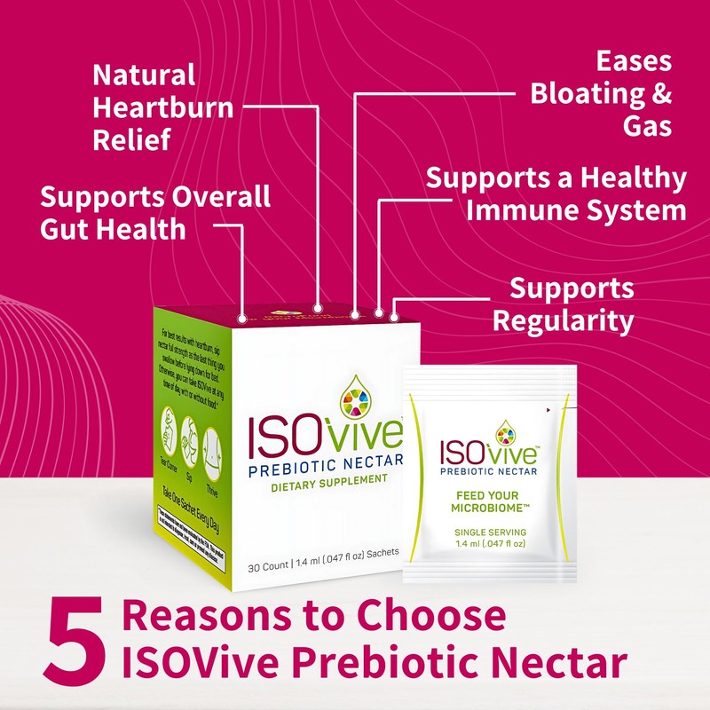 ISOThrive ISOVive Prebiotic Liquid Supplement (30-Day Supply) Natural Heartburn and