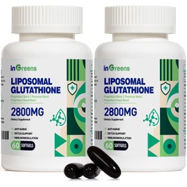 2800 MG Liposomal Glutathione Supplement, Detoxifying & Immune, Aging Defense, Energy, Glutathione Unique Formulation Reduced