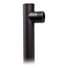 Meer Brazo Para Regadera Redondo 40 Cm Negro Mate Acero