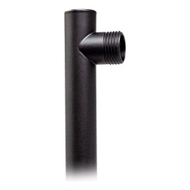 Meer Brazo Para Regadera Redondo 40 Cm Negro Mate Acero Inox Baño